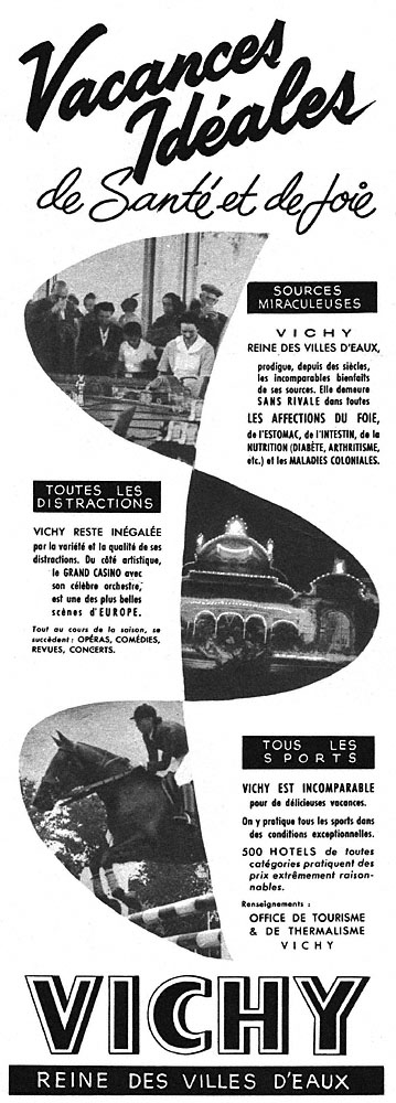 Publicité Vichy 1956