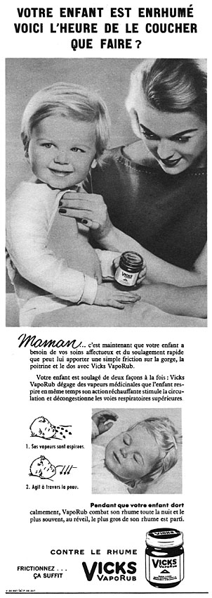 Publicité Vicks 1957