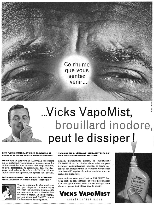 Publicité Vicks 1958