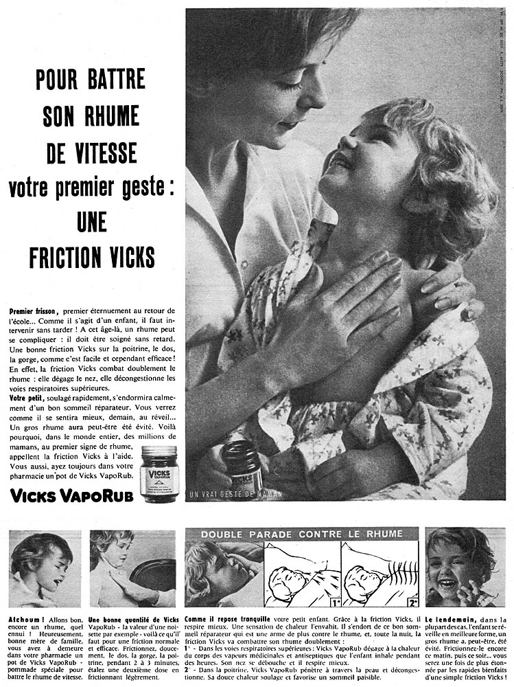 Publicité Vicks 1960