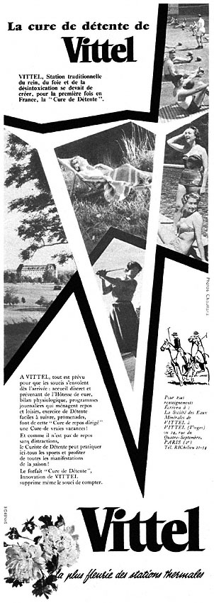 Publicité Vittel 1955