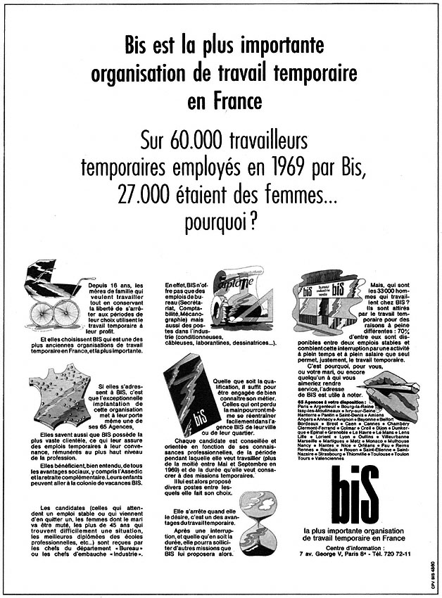 Publicité Bis 1970