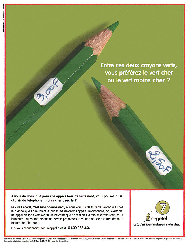 Publicité Cegetel 1999