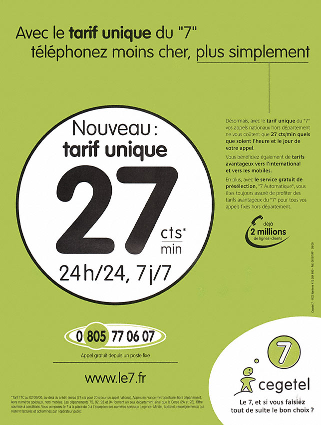 Publicité Cegetel 2000