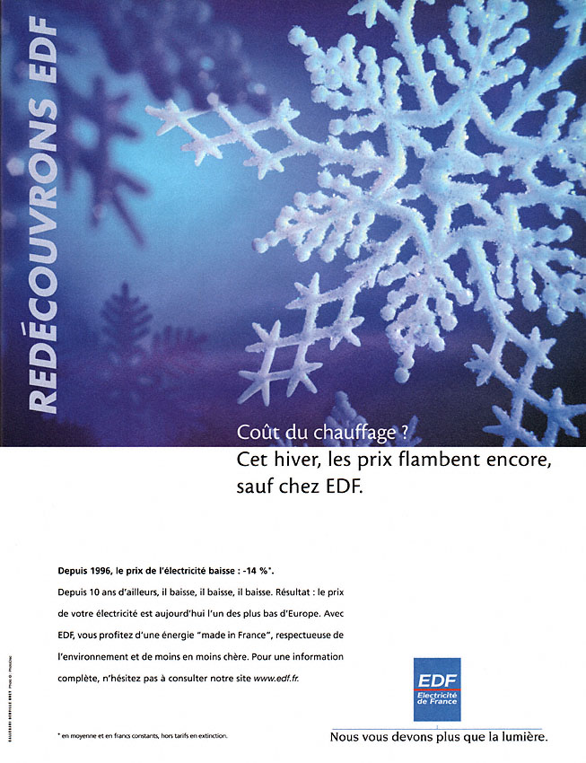 Publicité Edf 2000