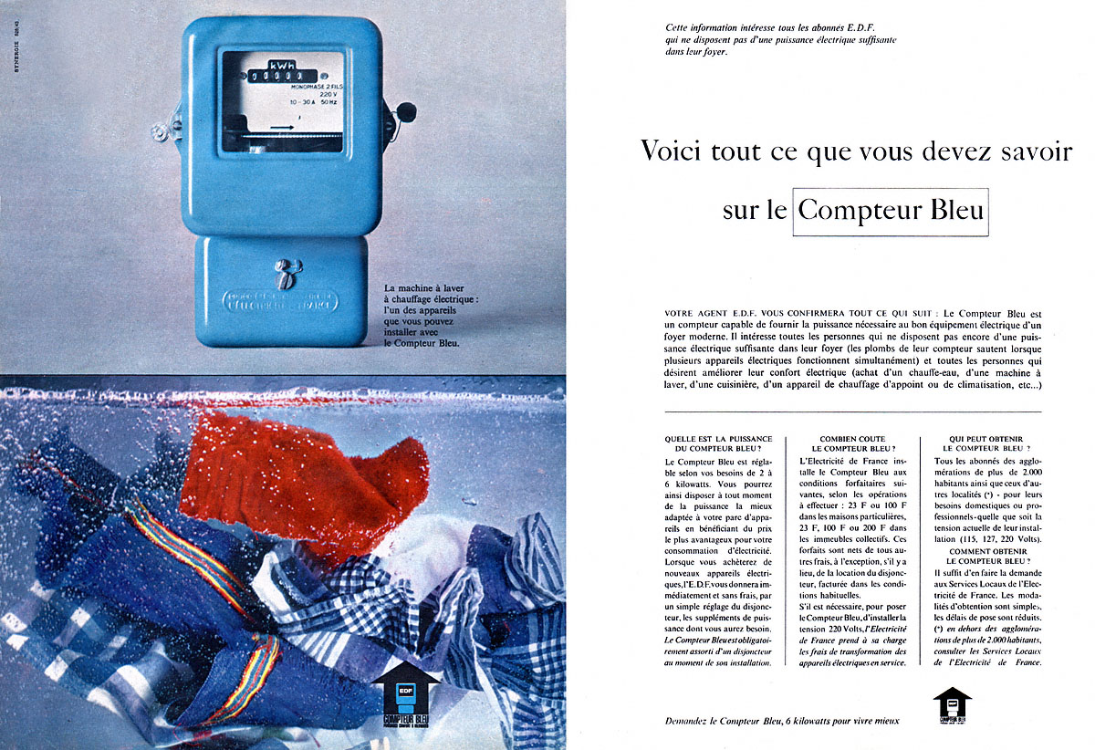 Publicité Edf 1963