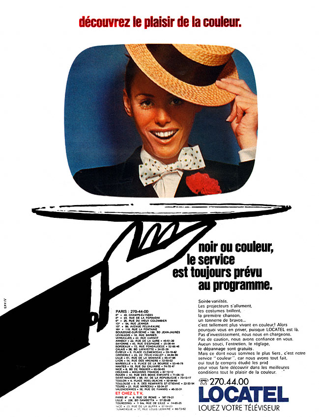 Publicité Locatel 1969