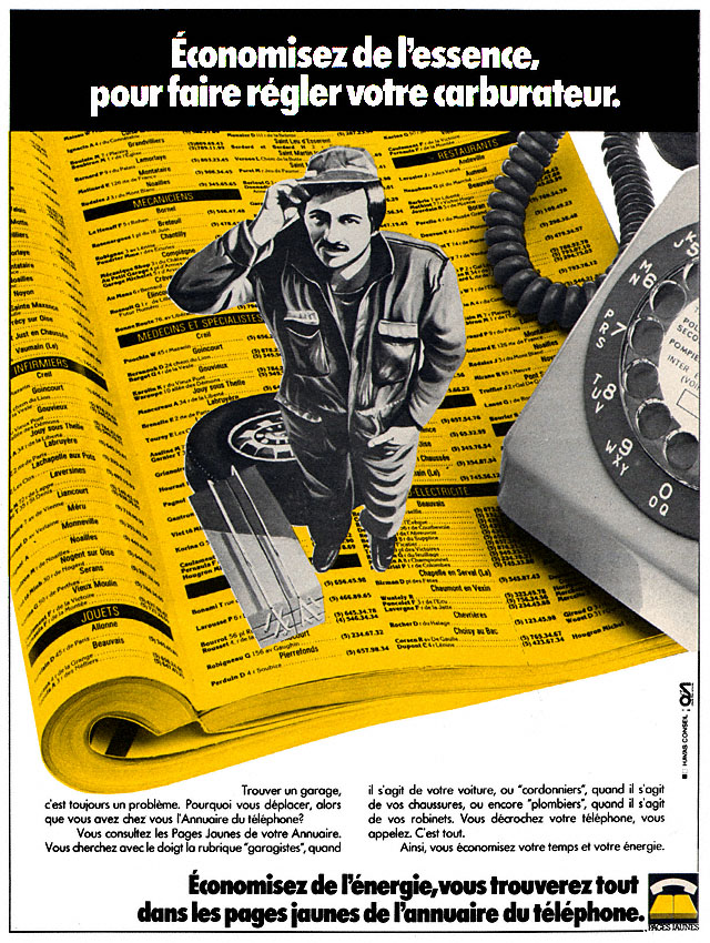 Publicité Pages Jaunes 1979