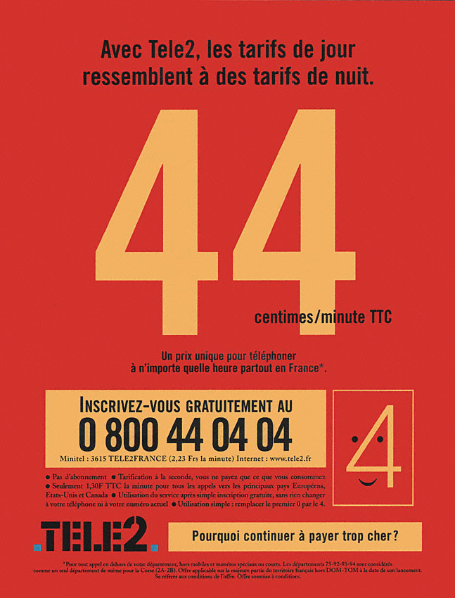 Publicité Tele2 1999