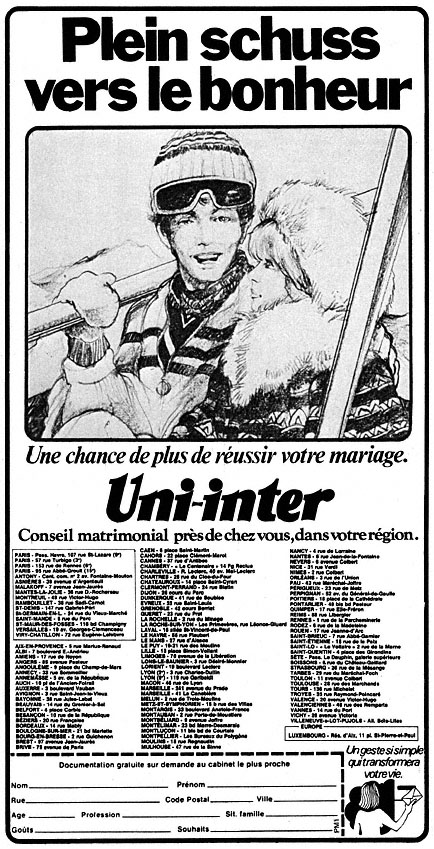 Publicité Uni-Inter 1979