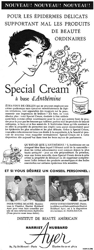 Publicité Ayer 1954