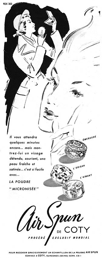 Publicité Coty 1949