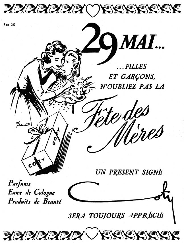Publicité Coty 1949