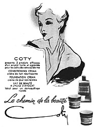 Publicit Coty 1949