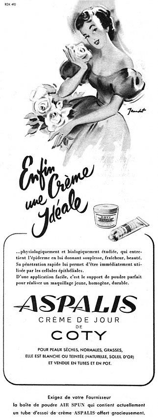 Publicité Coty 1952