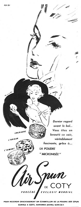 Publicité Coty 1949