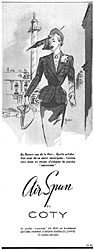 Publicit Coty 1950