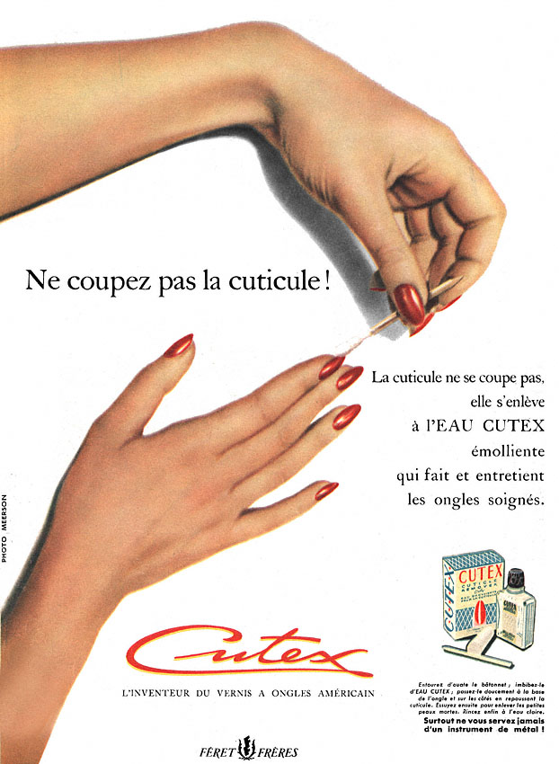 Publicité Cutex 1952