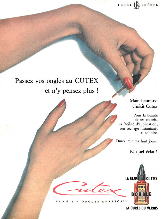 Publicité Cutex 1950