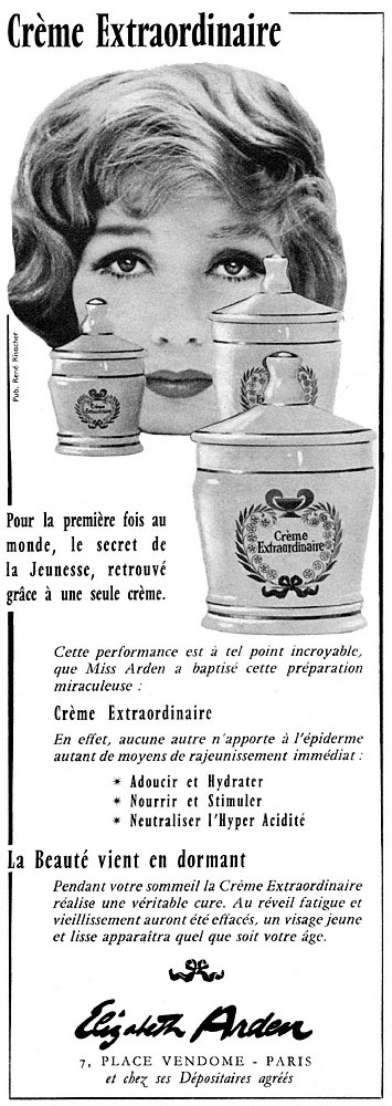 Publicité Elizabeth Arden 1959