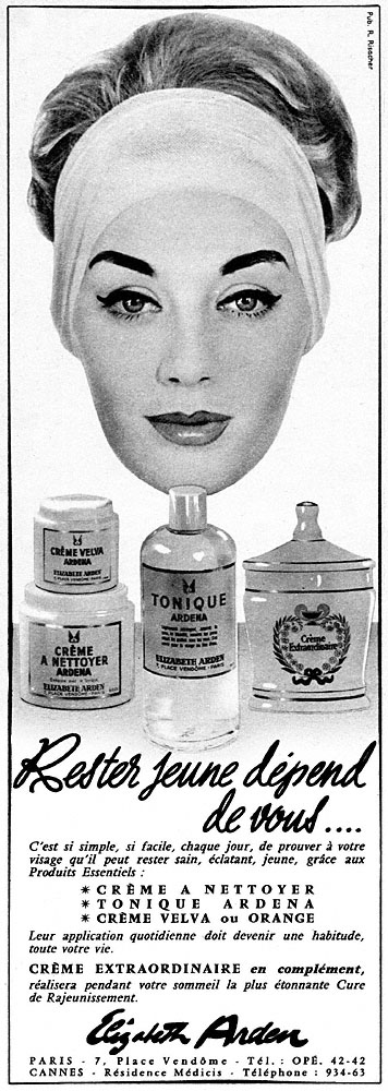 Publicité Elizabeth Arden 1959