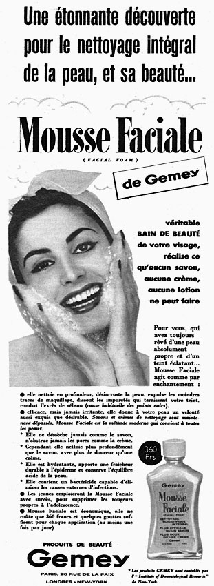 Publicité Gemey 1955