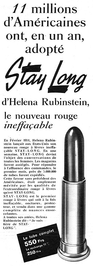 Publicité Helena Rubinstein 1952