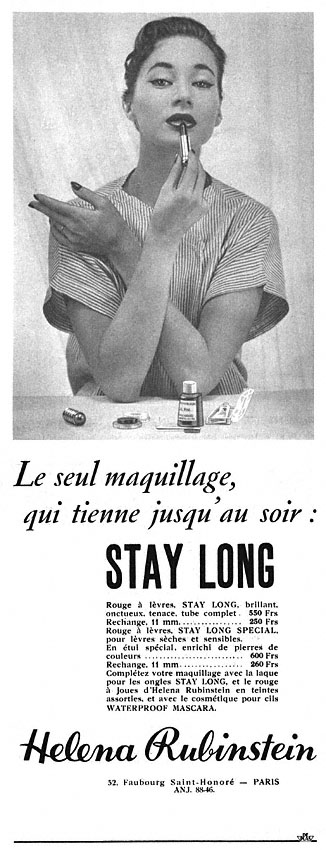 Publicité Helena Rubinstein 1953