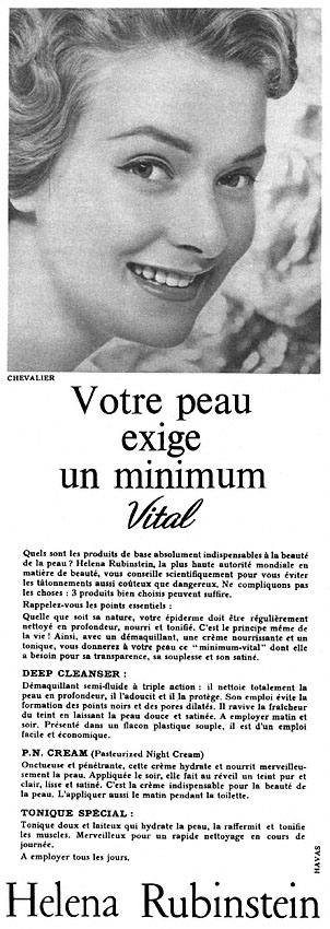 Publicité Helena Rubinstein 1956