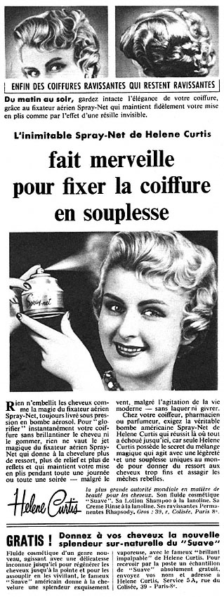 Publicité Helene Curtis 1955