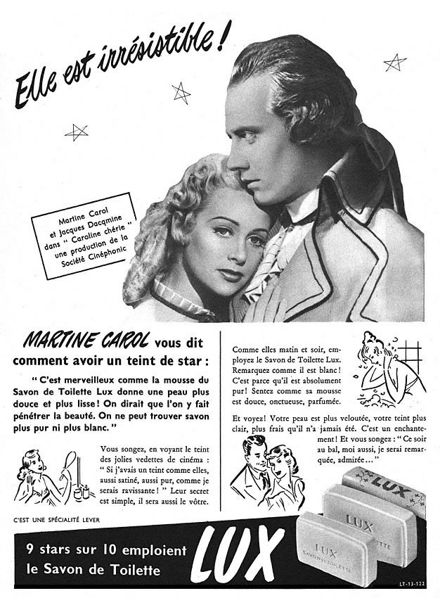 Publicité Lux 1951