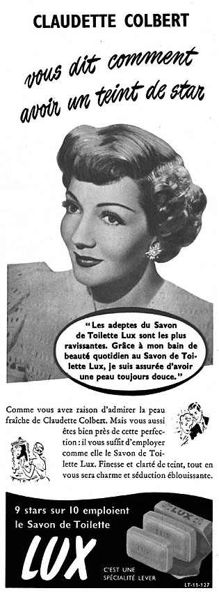 Publicité Lux 1951