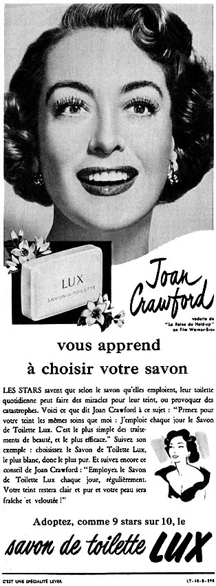 Publicité Lux 1953