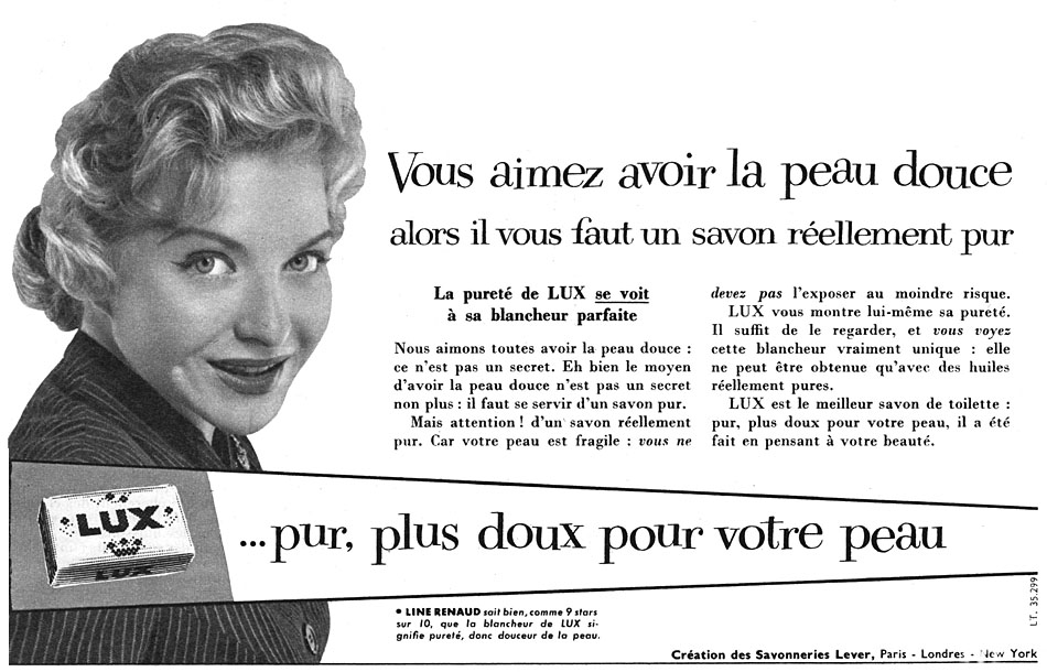 Publicité Lux 1956