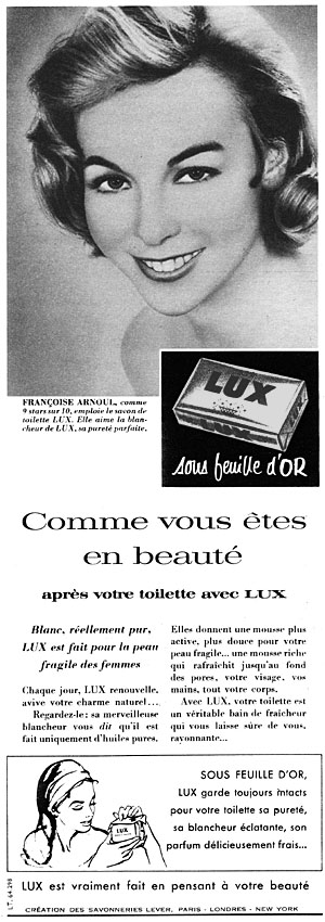 Publicité Lux 1957