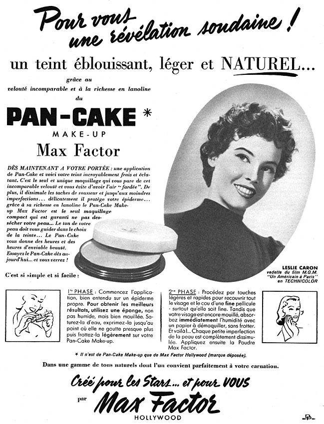 Publicité Max Factor 1952