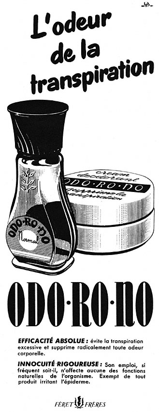 Publicité Odorono 1952