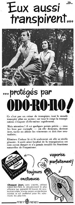 Publicité Odorono 1952