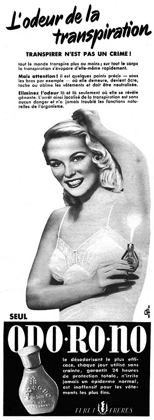 Publicité Odorono 1953