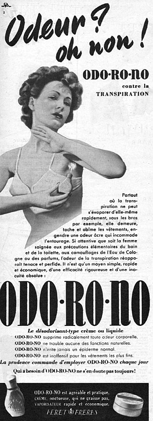 Publicité Odorono 1953