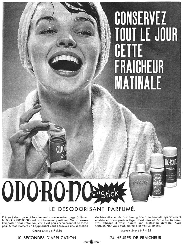 Publicité Odorono 1960