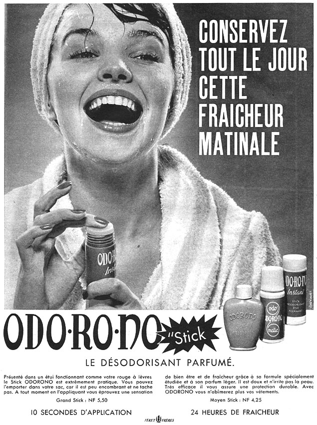 Publicité Odorono 1960