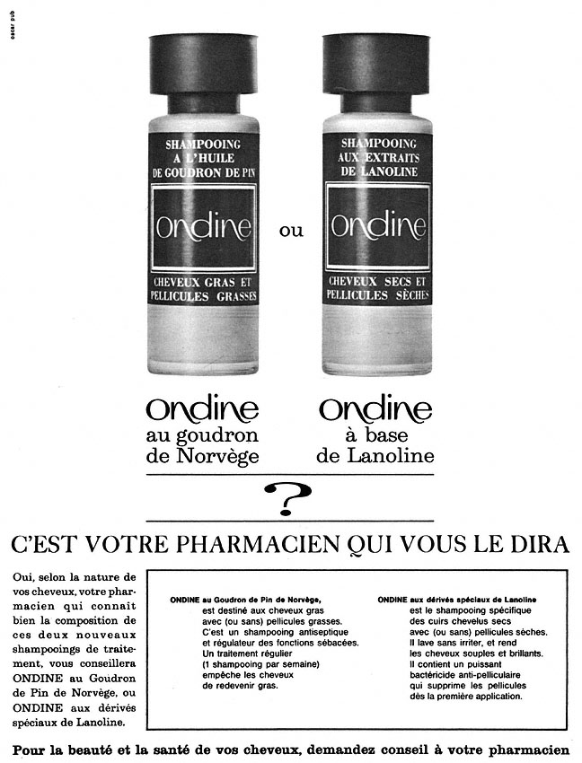 Publicité Ondine 1964