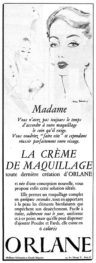 Publicité Orlane 1953