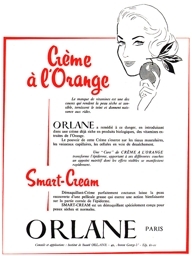 Publicité Orlane 1956