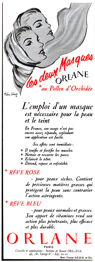 Publicité Orlane 1957