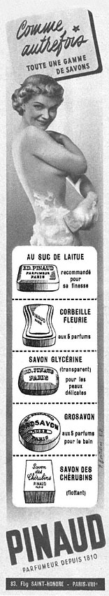 Publicité Pinaud 1949