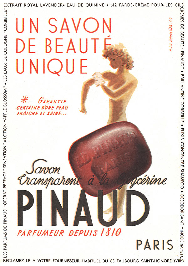 Publicité Pinaud 1949