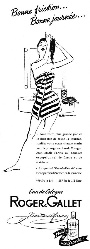 Publicité Roger & Gallet 1955