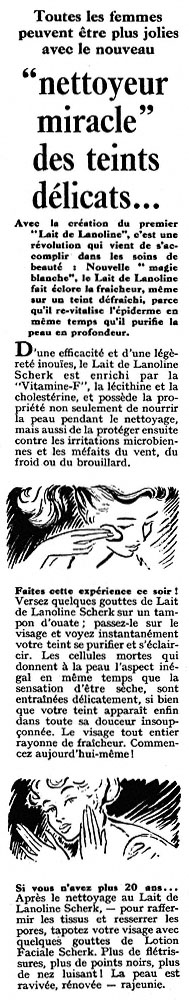 Publicité Scherk 1953